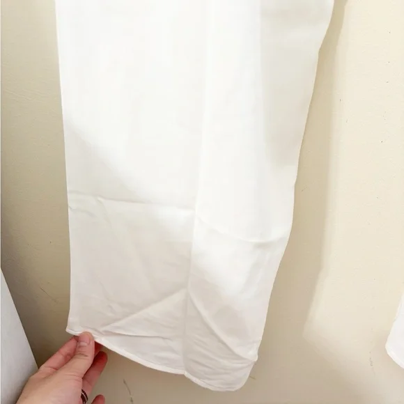 LULUS Luxe Behavior White Off-the-Shoulder Tie-Strap Cropped Jumpsuit Sz XL NWT - Picture 12 of 12